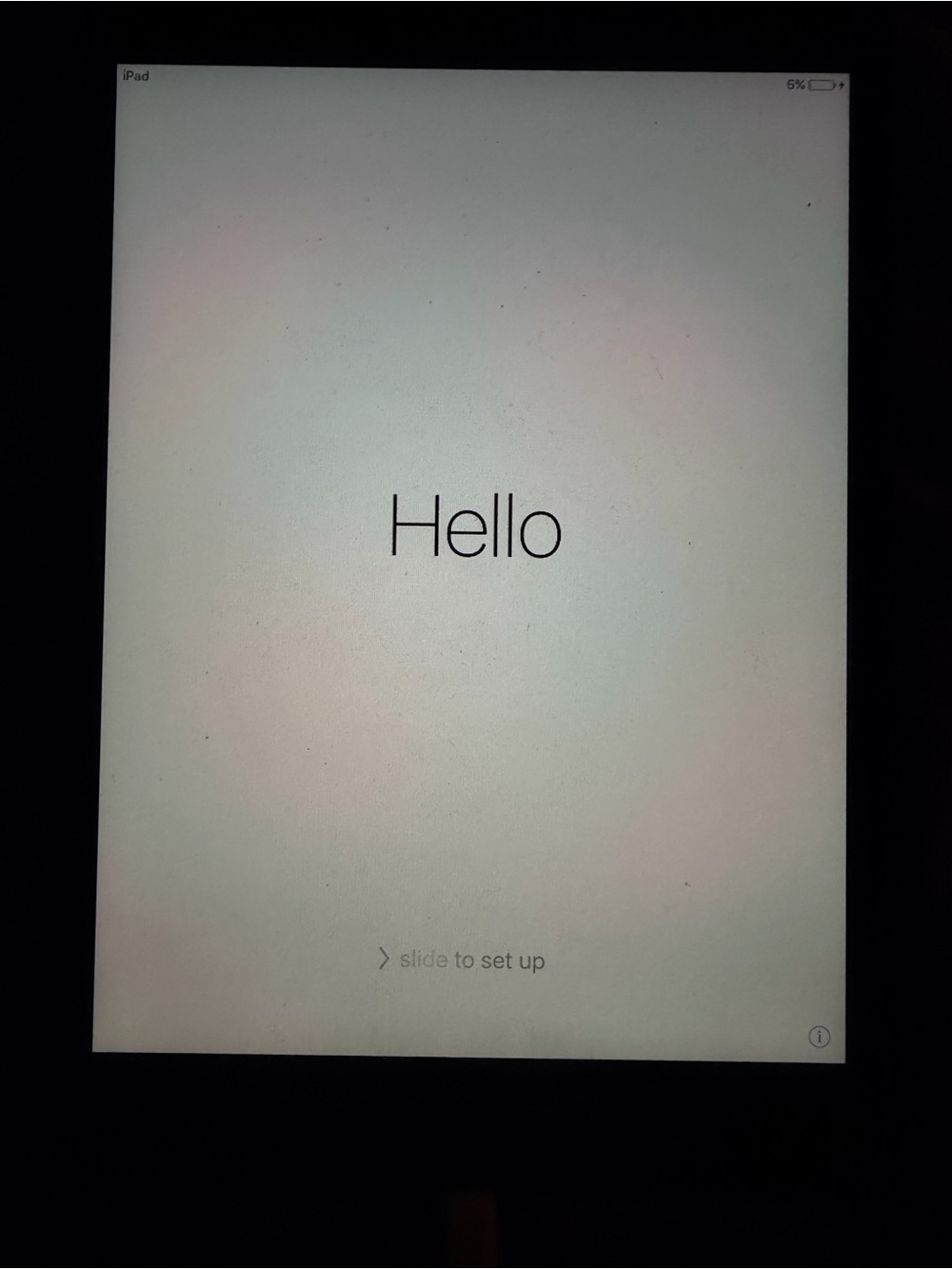 Apple White Screen 'Hello' Wall Art with Black Text